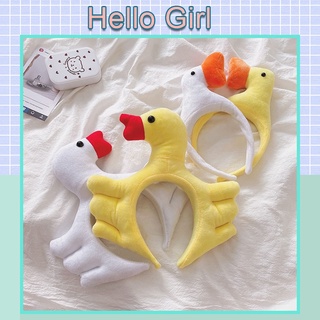 Băng Đô Cài Tóc Hình Chú Vịt Nhồi Bông Hoạt Hình Dễ Thương Đơn Giản Cho Nữ