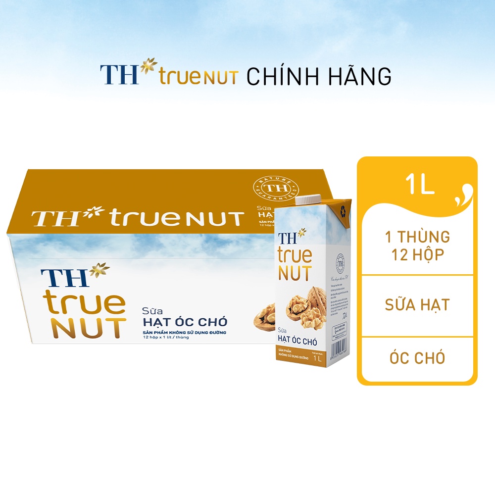 Thùng 12 hộp sữa hạt óc chó TH True Nut 1L (1L x 12)