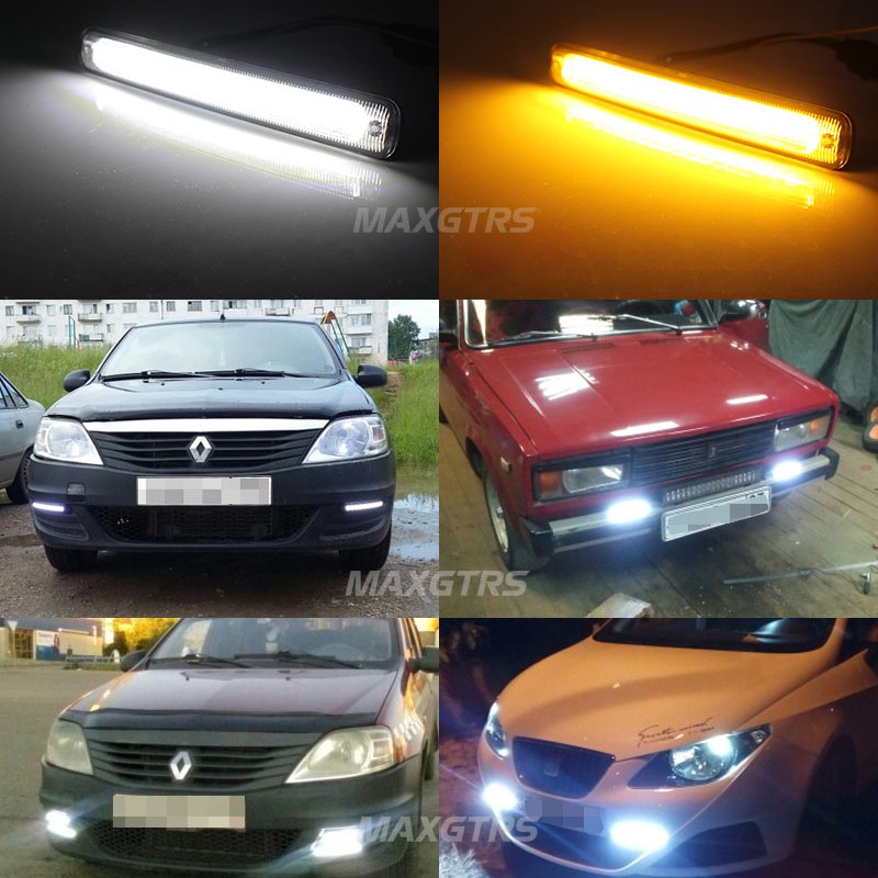 Bộ 2 Đèn Led DRL MAXGTRS 36SMD 2835 28W 12V IP67 Chống Thấm Nước Chuyên Dụng Cho Xe Hơi