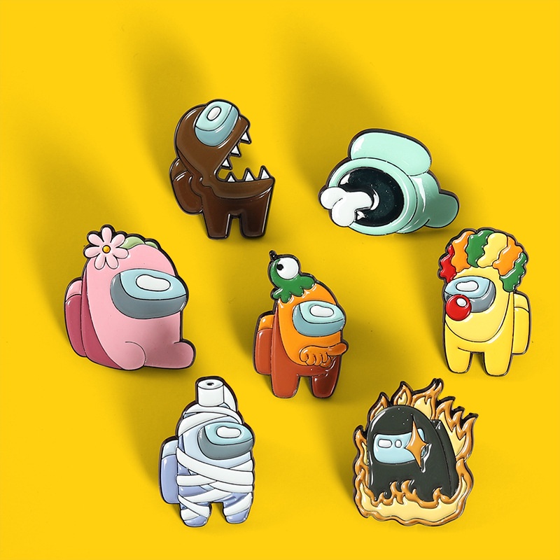 Ghim Cài Áo Hợp Kim Tráng Men Hình Nhân Vật Hoạt Hình Sáng Tạo