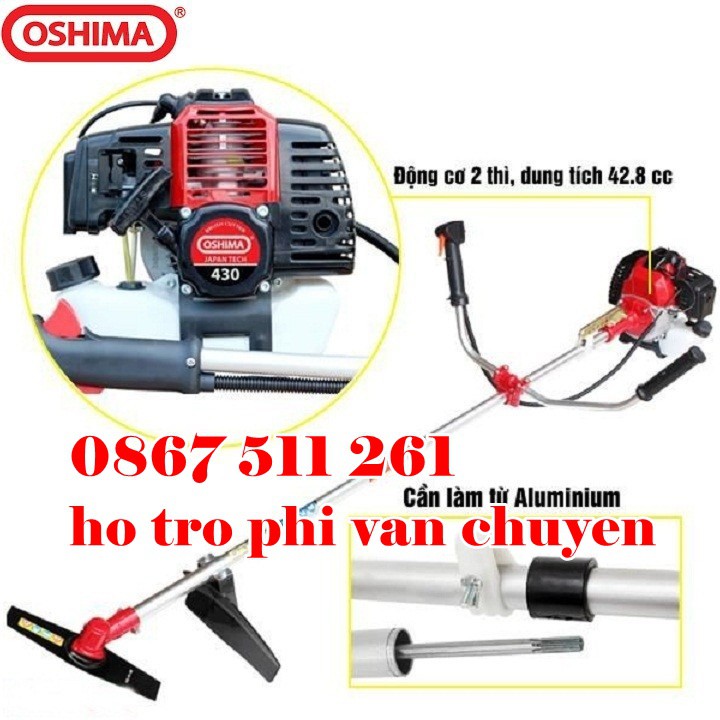 Máy cắt cỏ Oshima 430 bạc GIÁ CỰC SHOK