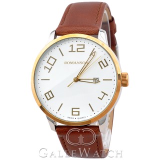 Đồng hồ nam dây da Romanson TL8250BMCWH