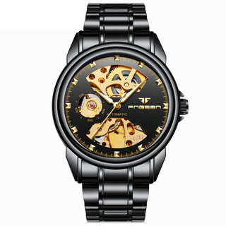 Đồng Hồ Nam Fngeen 8818 Cơ Automatic Dây Thép Đen (Có 3 Màu: Đen, Đen Mặt Xanh, Đen Mặt Trắng)