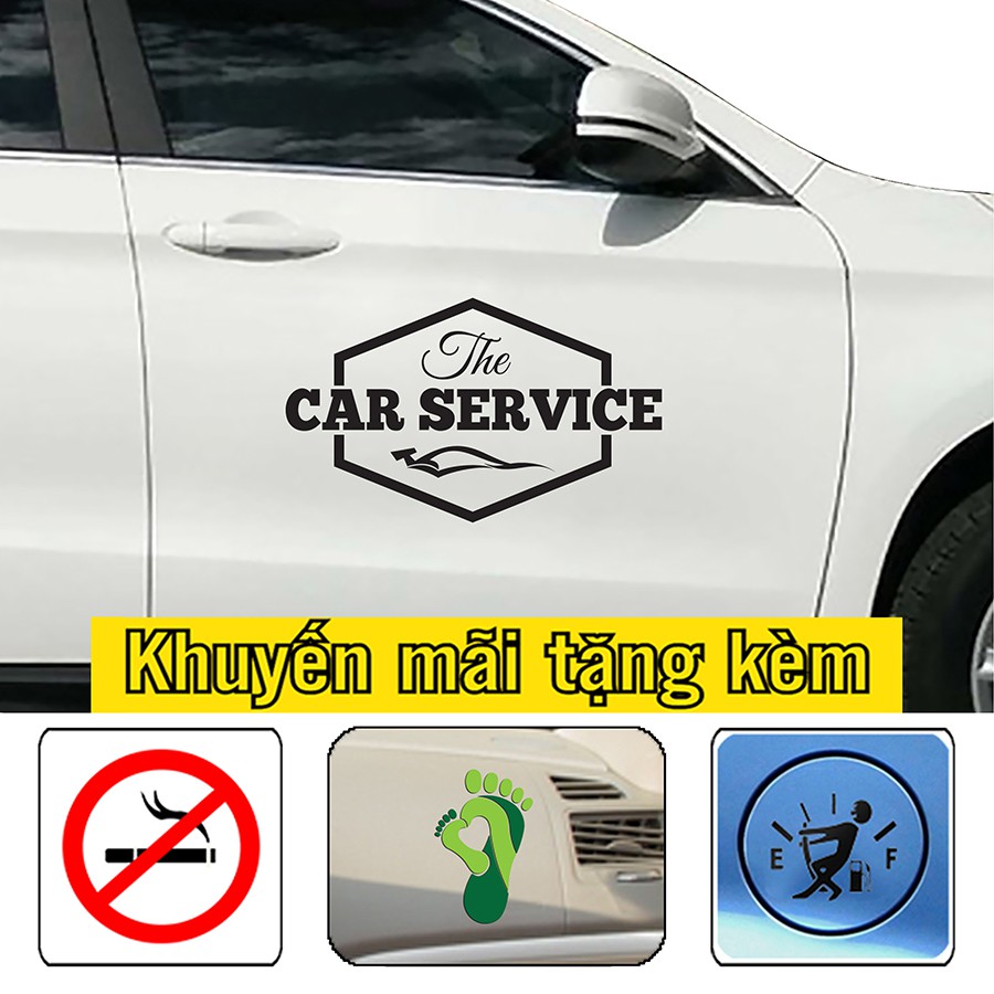 Decal dán sườn ô tô, tem dán sườn xe 4 chỗ, 5 chỗ, xe SUV logo phong cách