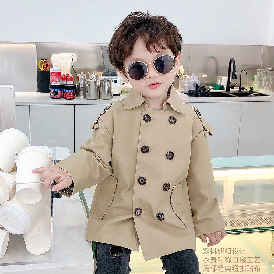 Áo Khoác Dáng Dài Thiết Kế Mới Thời Trang Mùa Thu Theo Phong Cách Hàn Quốc Cho Bé