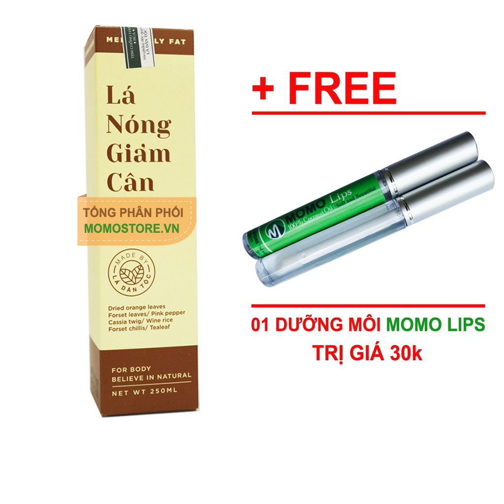 TINH DẦU LÁ NÓNG GIẢM CÂN, GIẢM MỠ BỤNG ( TẶNG DƯỠNG MÔI MOMO LIPS )