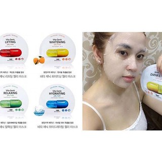 𝗰𝗼𝗺𝗯𝗼 𝟭𝟬 𝗠𝗮̣̆𝘁 𝗻𝗮̣ 𝗩𝗶𝘁𝗮 genic jelly mask cao cấp hàn quốc full 4 vitamin a,e,b,c