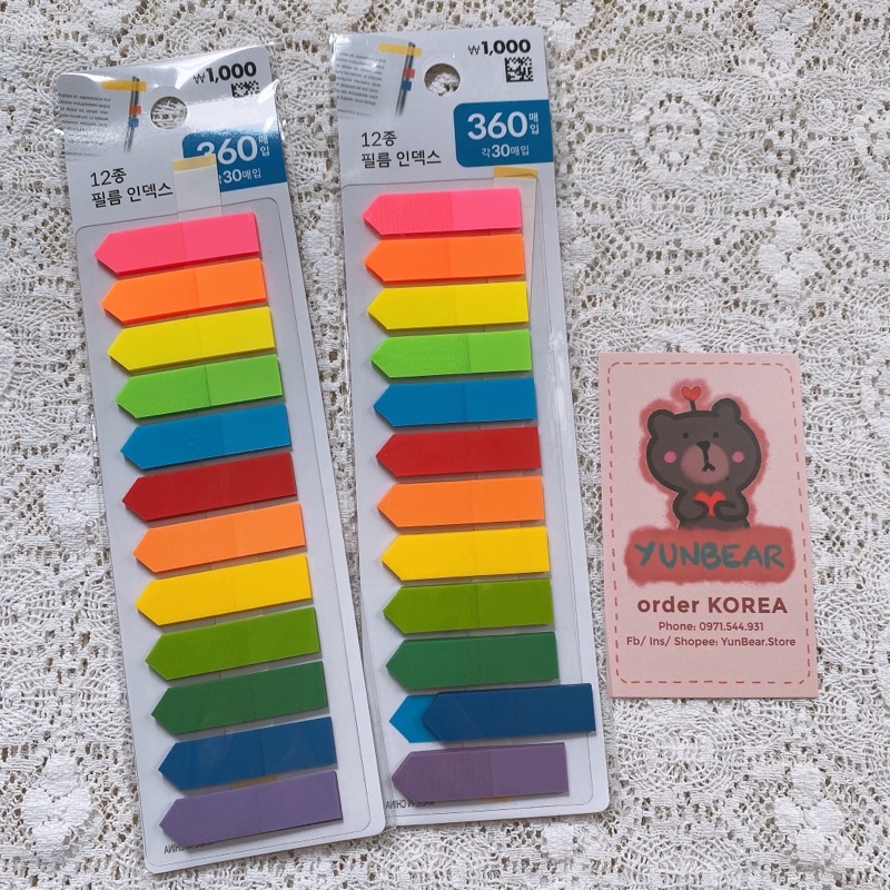 INDEX STICKERS ĐÁNH DẤU TRANG DAISO HÀN QUỐC