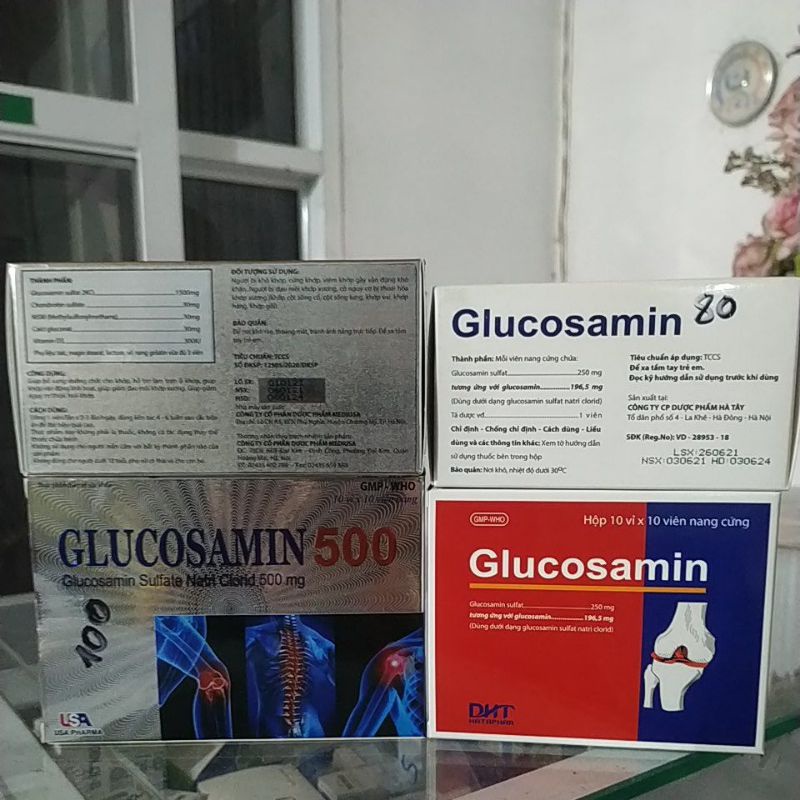 Combo 2hộp100viên Glucosamine 500 tái tạo sụn khớp- thoái hoá khớp