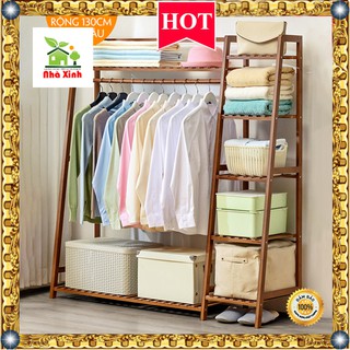 Tủ quần áo rẻ đẹp - Tủ quần áo thông thoáng tiện lợi KT : 140 x 130 x 40 cm ( Màu Vàng, Màu Nâu )
