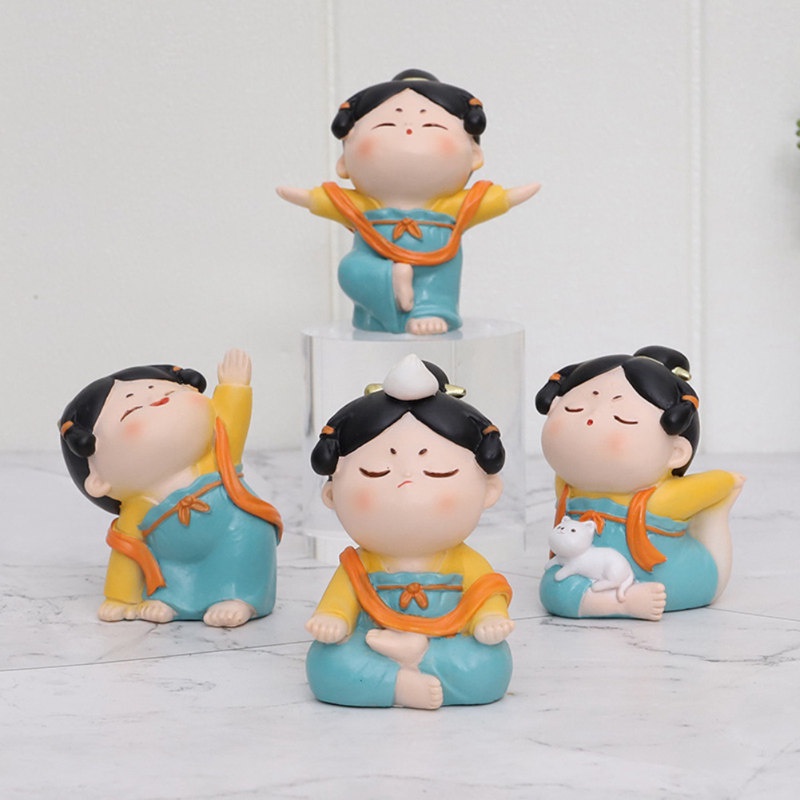 Đồ trang trí Búp Bê Dễ Thương Bằng Nhựa Resin Chống Mòn Trang Trí Nhà Cửa