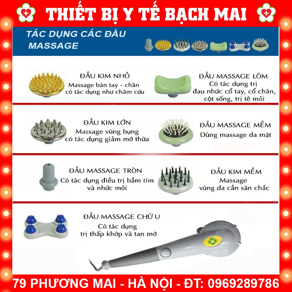 MÁY MASSAGE CẦM TAY 7 ĐẦU - MÁY ĐẤM BÓP TOÀN THÂN