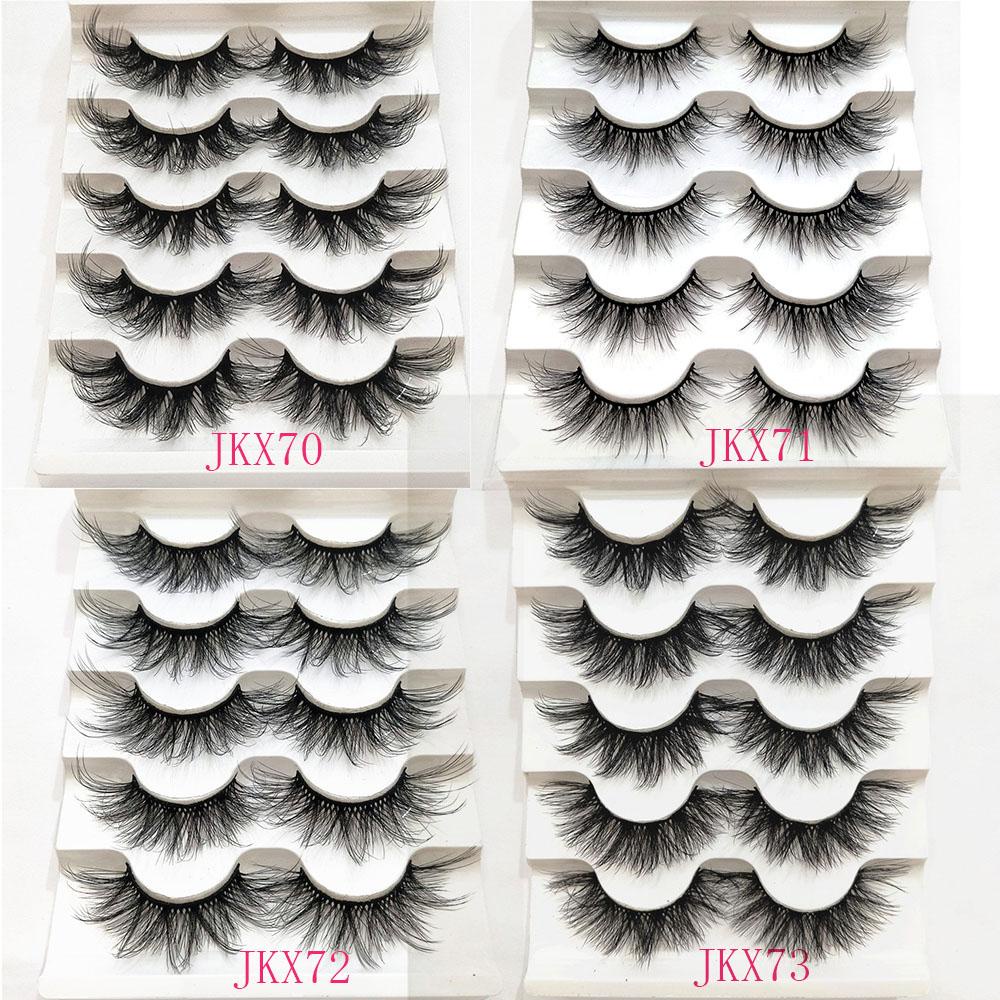 XIANTIN Set 5 Cặp Lông Mi Giả 3D SKONHED Dùng Trang Điểm