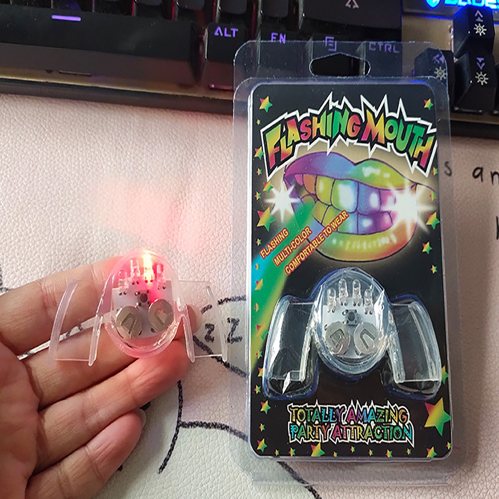 Niềng răng phát sáng ANDY KIDS đồ chơi niềng răng đèn LED dụng cụ hóa trang Halloween phát sáng trong đêm