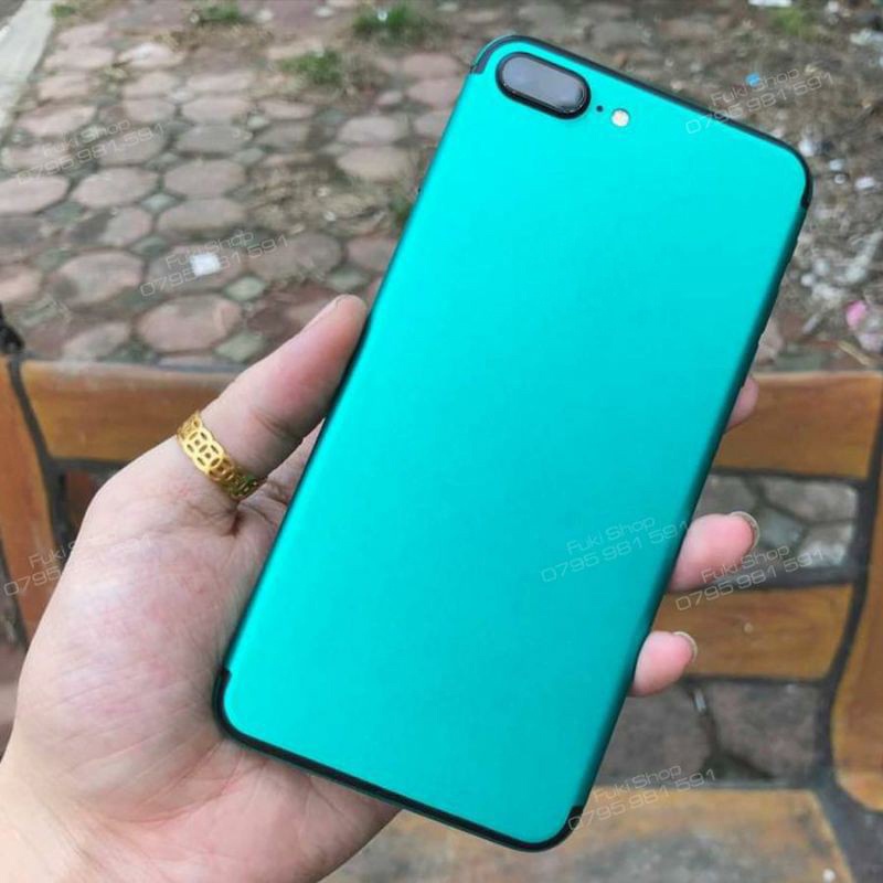 Tấm Dán Skin FULL mặt sau Matte Brushed Seafoam 13prm , 12prm , 11prm , x, ,xsm , ip11 , ip12 , ip13 - FukiShop