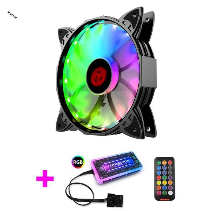 Bộ 5 Quạt Tản Nhiệt, Fan Case Coolmoon Ver 1 / V1 Led RGB - Kèm Hub và Remote