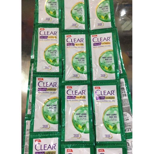 Dầu Gội Clear Bạc Hà dây 12 gói