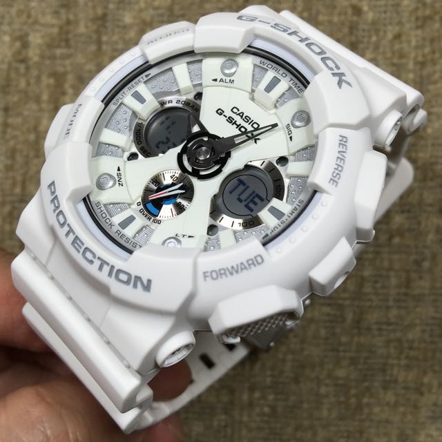 Đồng hồ thể thao nam nữ G-Shock GA-120A-7A Dây cao su full trắng