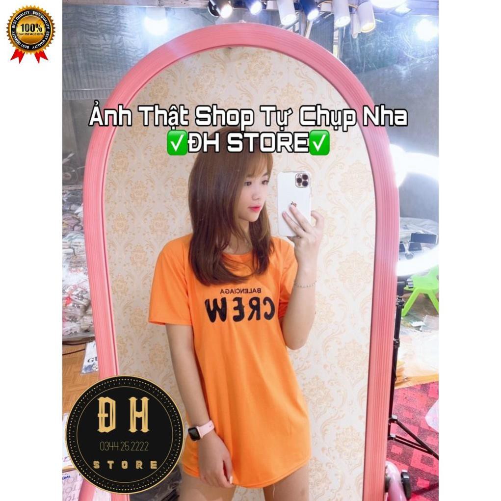 Áo Phông Áo Thun Nữ Thêu Chữ CREW, Hàng Quảng Châu Cao Cấp Chất Mát Không Xù Fom Rộng Giấu Quần. | BigBuy360 - bigbuy360.vn