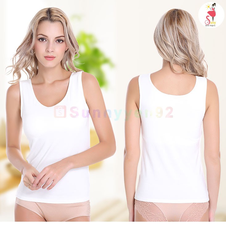 Áo Thun Ba Lỗ Nữ 💚FREESHIP💚 Có Đệm Ngực, Mát Rượi Cho Mùa Hè (Hàng Xuất Nhật - Có 7 Màu) | BigBuy360 - bigbuy360.vn