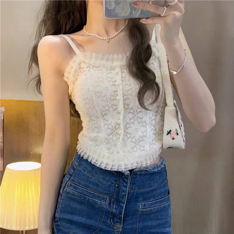 Áo 2 dây ren cúc ngực có đệm mút không gọng cao cấp, Áo bra ren Tím Bra nhún lưng sau quyến rũ M25