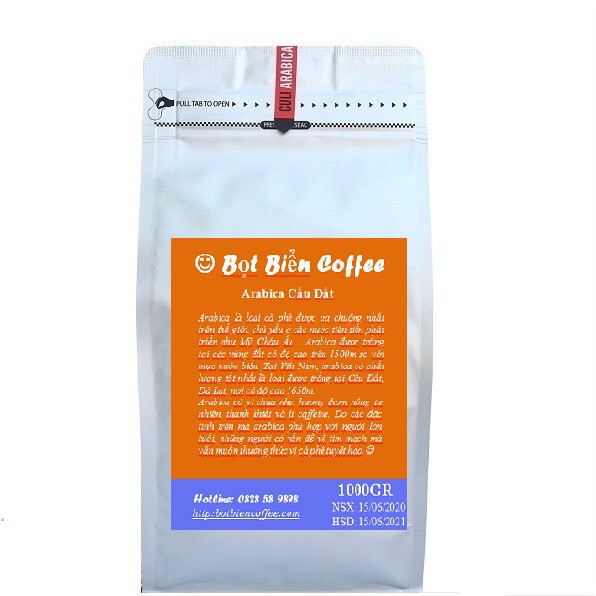 Cà phê hạt rang xay arabica 500g - coffeebotbien