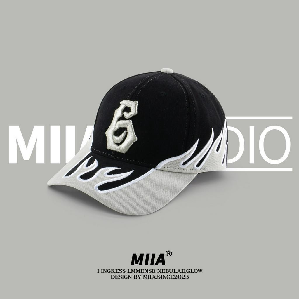 Mũ Lưỡi Trai Cứng Thêu Chữ Số 6 Phong Cách Hip Hop Đường Phố Cá Tính Cho Nữ