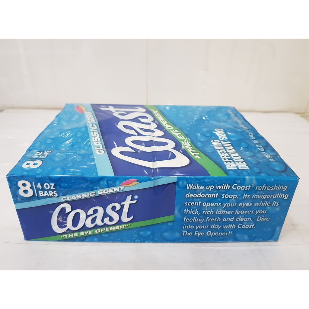 Lốc 8 Bánh Xà Bông Coast 113g USA