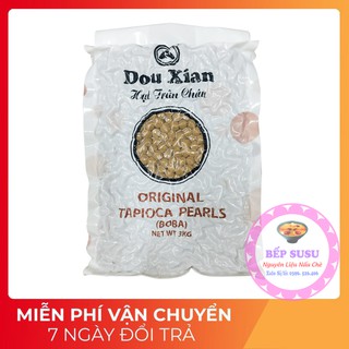 Hạt trân châu nguyên liệu nấu trà sữa, tàu hũ trân châu đường đen 100gram