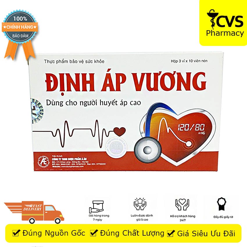 ĐỊNH ÁP VƯƠNG – Dùng cho người huyết áp cao, Hỗ trợ làm giảm lipid máu, dưỡng tâm, ổn định huyết áp - cvspharmacy