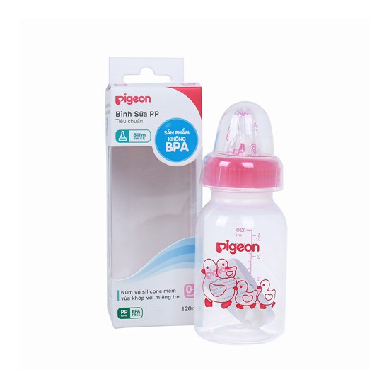 Bình sữa Pigeon 120ML đủ màu