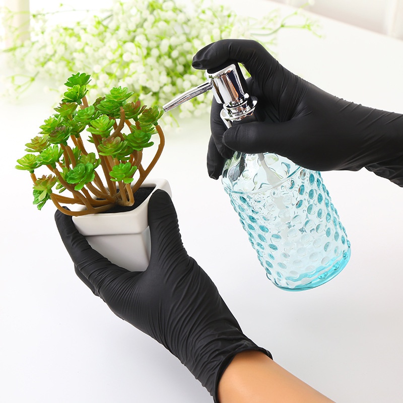 1 đôi găng tay đen đa năng dùng một lần 3 kích cỡ