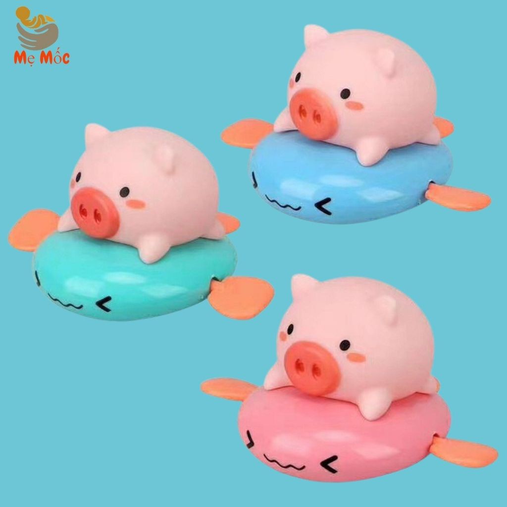 Đồ Chơi Thả Bồn Tắm Heo Chèo Thuyền Phun Nước Vặn Cót Bơi Lội Cho Bé Thích Thú Vận Động Khỏe mạnh Shop Kidtoyshn ,HT
