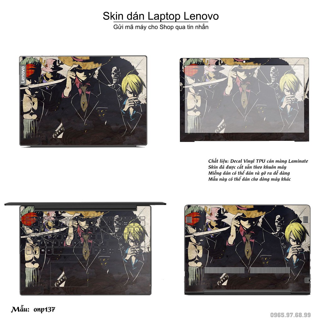 Skin dán Laptop Lenovo in hình One Piece _nhiều mẫu 16 (inbox mã máy cho Shop)