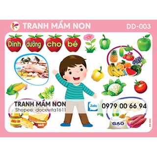 Decal mầm non - góc dinh dưỡng dd-003