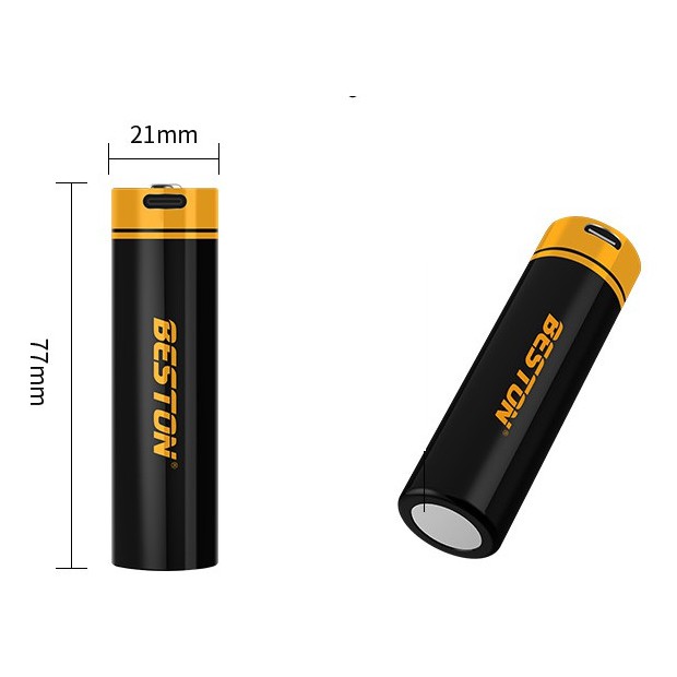 [P70] Pin sạc BESTON 21700 5000mAh 77T-50 cổng sạc type C 2 chiều - kiêm sạc dự phòng