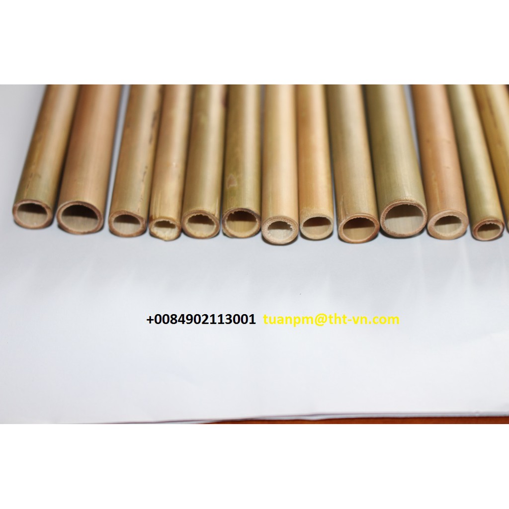 10 Ống hút tre 10 bamboo straws (Nhiều size)