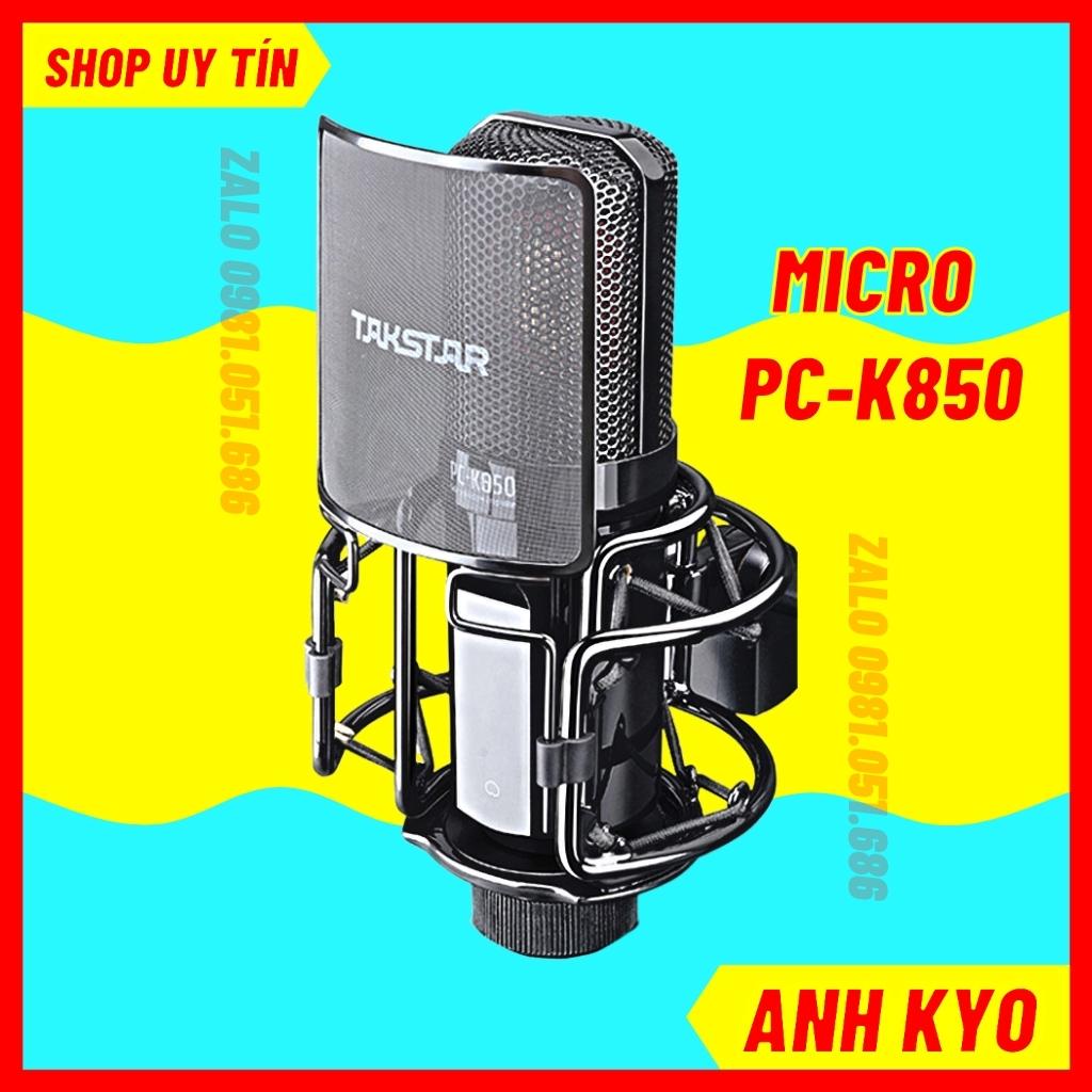 Combo Mic Thu Âm Hát Livestream Soundcard XOX K10 2020 Kết Hợp Mic TAKSTAR PC K850 Thu Âm Điện Thoại, Máy Tính BH 1 Năm