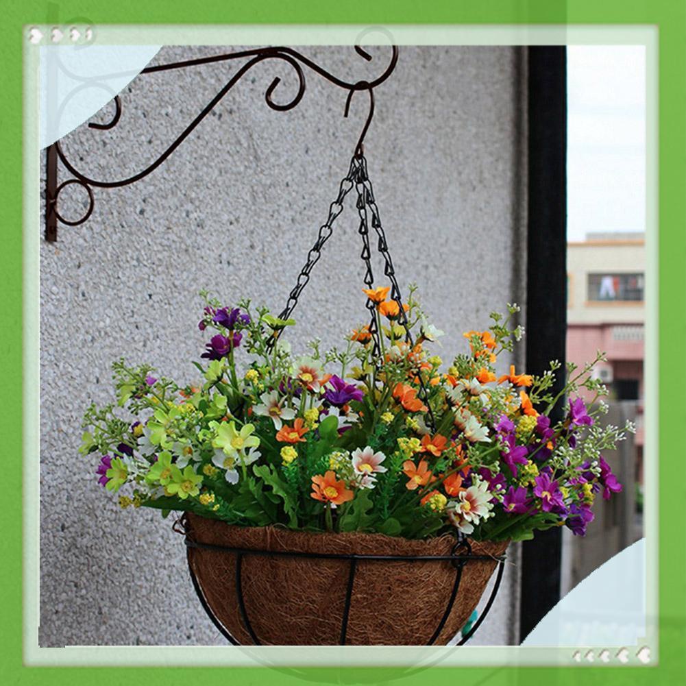 AIGONI European Style Balcony Flower Pot Wrought Iron Wall-Mounted Hanging Hooks