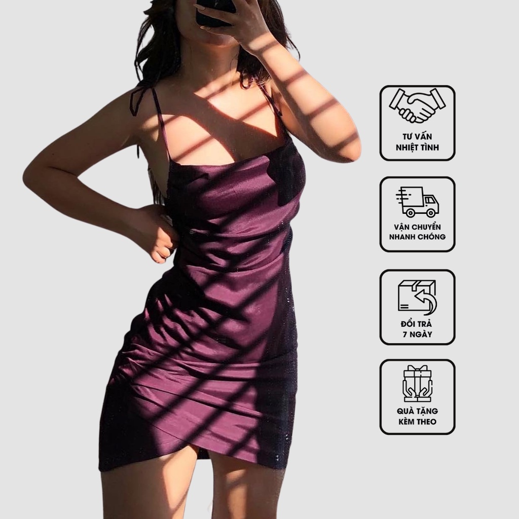 Đầm Ella cao cấp cột dây vai gợi cảm dành cho nữ LOVEKIUTEE