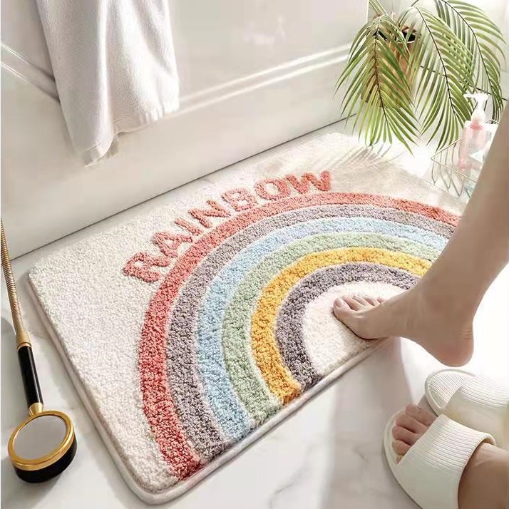 Thảm lau chân thấm nước Ghome chống trơn trượt dùng trong phòng khách, phòng tắm
