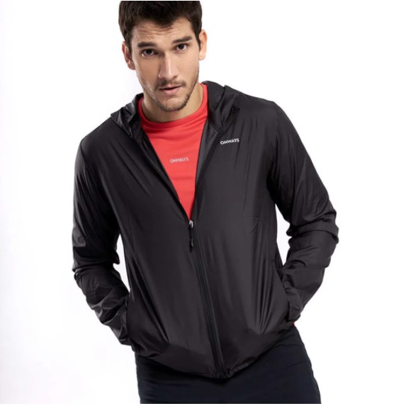 Áo khoác vải dù trượt nước mau khô nhanh, thấm hút mồ hôi Nam Running Basic Pocket - ONWAYS