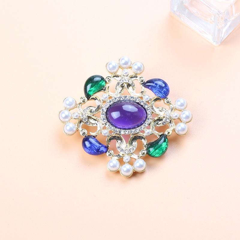 Ghim Cài Áo Đính Ngọc Trai Giả Phong Cách Vintage