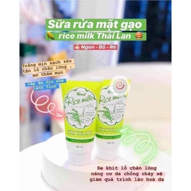 Sữa rửa mặt gạo Thái Lan CIVIC RICE MILK