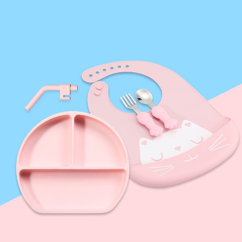Bộ Tô Muỗng Ăn Silicone Nhiều Màu Sắc Dành Cho Trẻ Em