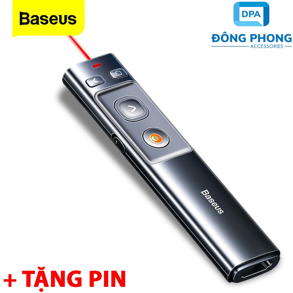 Bút Hỗ Trợ Trình Chiếu Laser Baseus Orange Dot PPT Chính Hãng