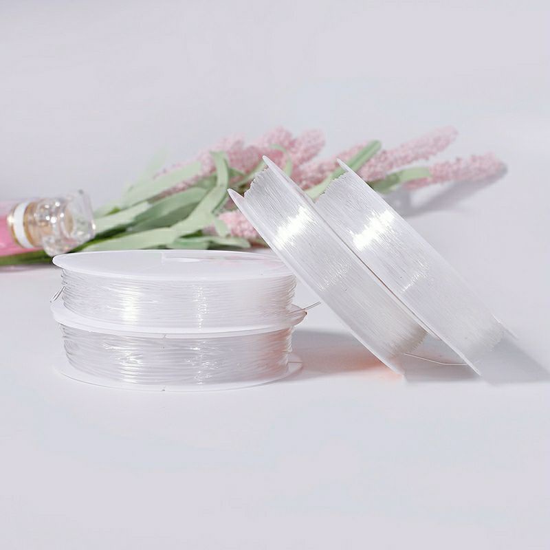 Cuộn dây cước chun xâu vòng trong suốt size 0.8~1.0mm Đàn hồi Tốt