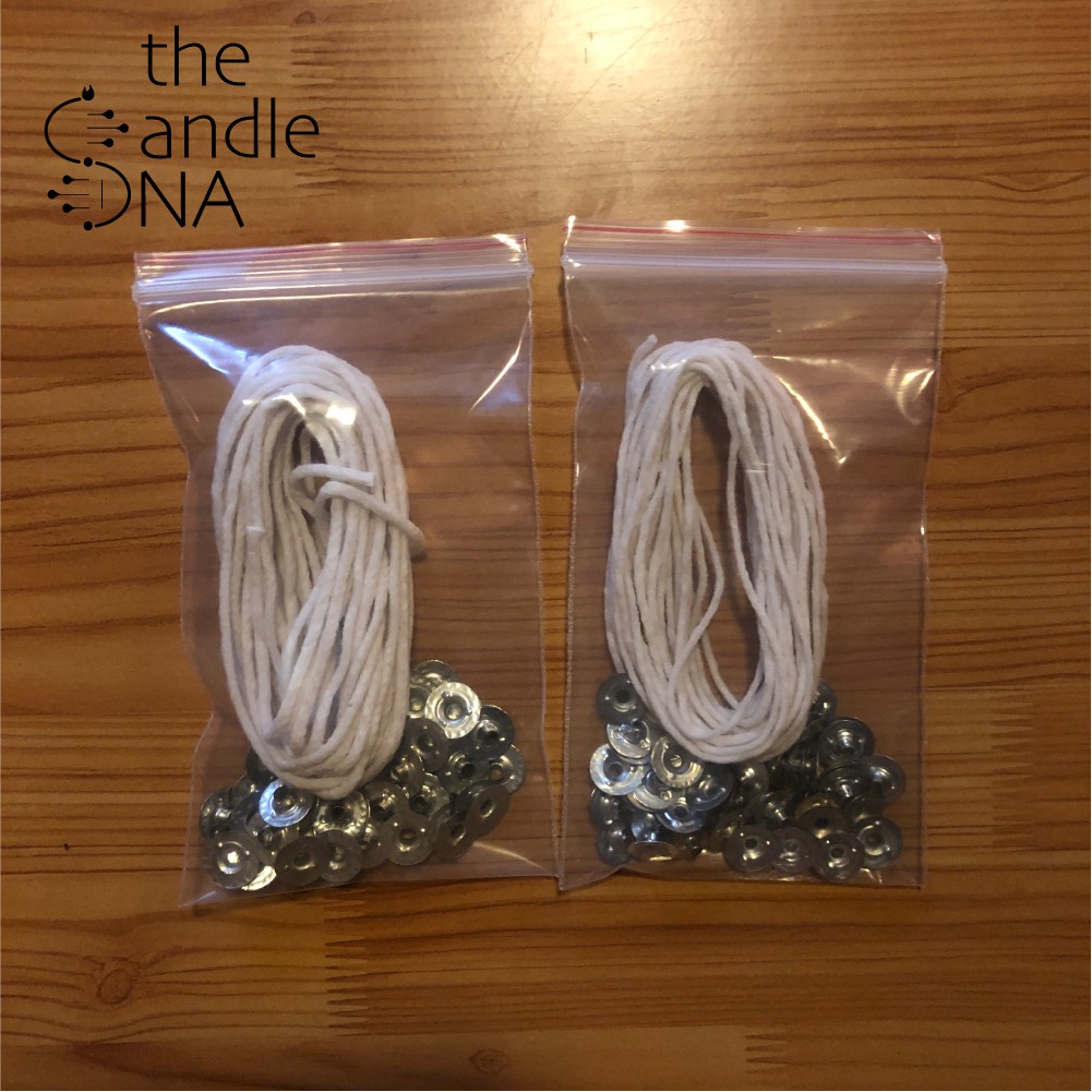 5 mét Bấc Nến  Cotton Nhúng Sáp + 50 Đế Kẹp bấc The Candle DNA