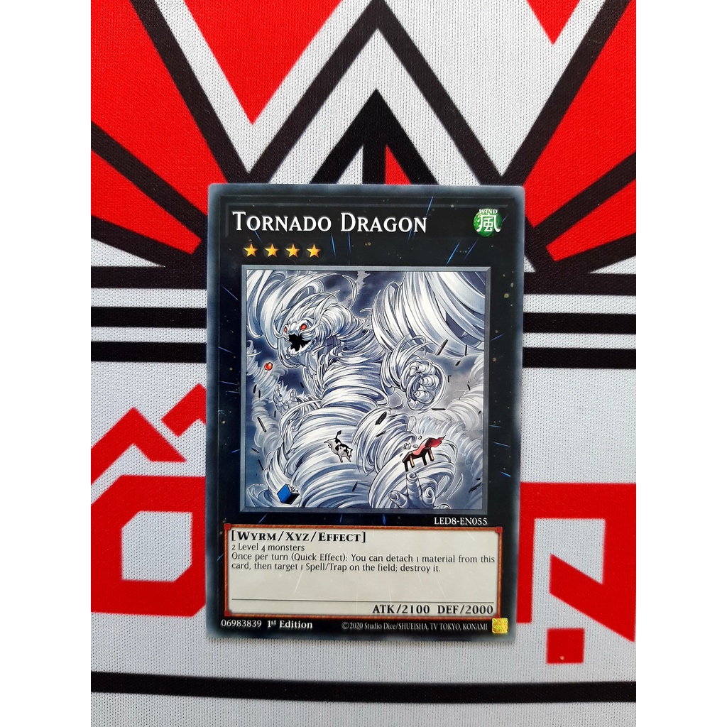 [ ĐẬU PHỘNG ] Thẻ Bài Yugioh TCG Tornado Dragon - LED8-EN055 - Common 1st Edition