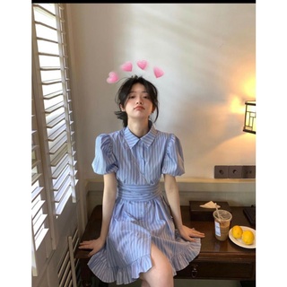 Váy sơ mi kẻ buộc eo